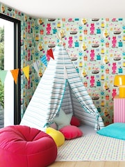 Ohpopsi Spearmint Kitten Kaboodle 10M Wallpaper - Image 3 of 3
