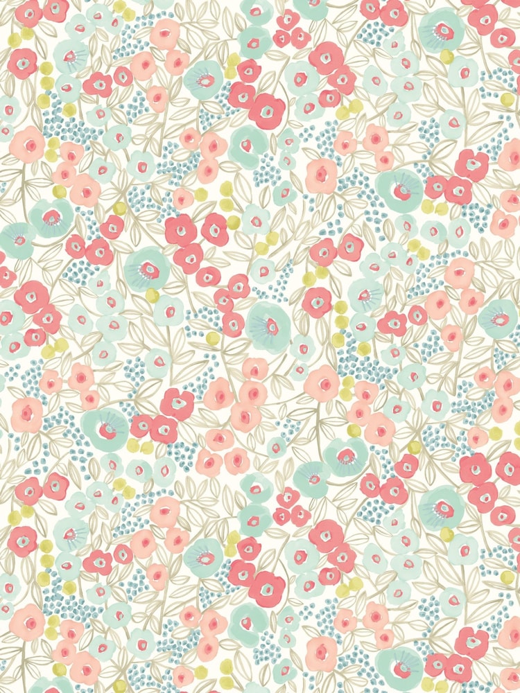 Ohpopsi Coral and Sky Flora 10M Wallpaper - Image 2 of 2