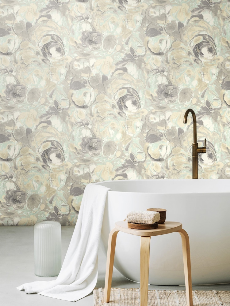 Ohpopsi Linen Swirl Venetian 10M Wallpaper - Image 1 of 2 Ohpopsi Linen Swirl Venetian 10M Wallpaper - Image 1 of 2