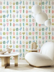 Ohpopsi Pastel Leaf Boogie 10M Wallpaper - Image 1 of 2