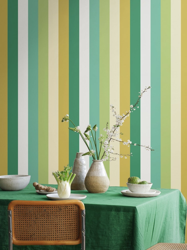 Ohpopsi Pine Nut Rainbow Bloc 10M Wallpaper - Image 1 of 3