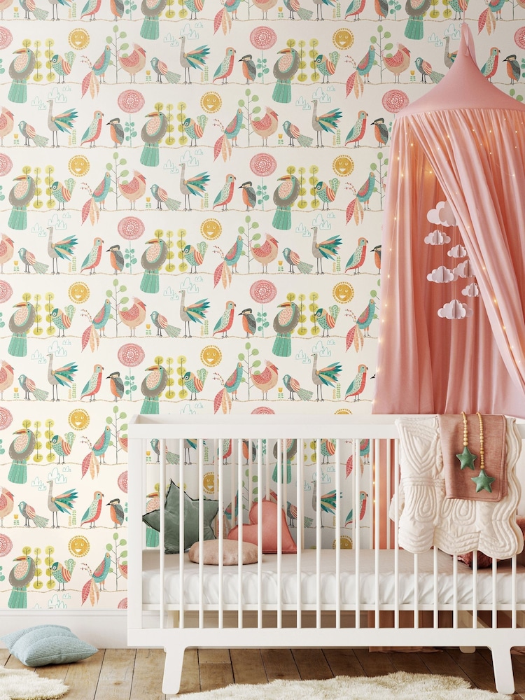 Ohpopsi Ballet Slipper Feather Fandango 10M Wallpaper - Image 1 of 3