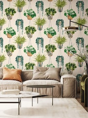 Ohpopsi Sage and Cider Houseplant 10M Wallpaper - Image 1 of 2