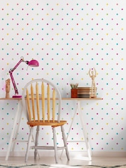 Ohpopsi Emerald and Cerise Doodle Spot 10M Wallpaper - Image 1 of 2