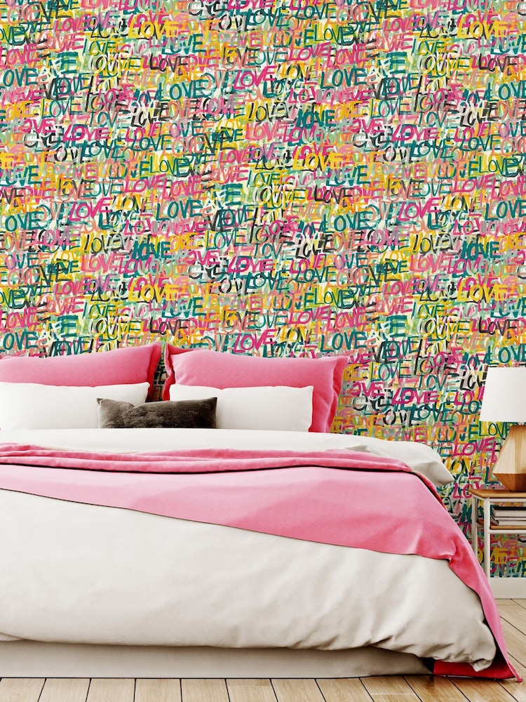 Ohpopsi Pastel Pop Love Scribble 10M Wallpaper - Image 1 of 2 Ohpopsi Pastel Pop Love Scribble 10M Wallpaper - Image 1 of 2
