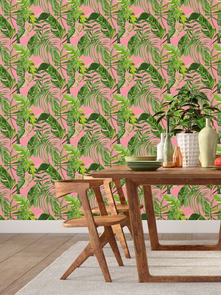 Ohpopsi Fuchsia Palmera 10M Wallpaper - Image 1 of 4 Ohpopsi Fuchsia Palmera 10M Wallpaper - Image 1 of 4