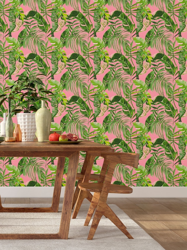 Ohpopsi Fuchsia Palmera 10M Wallpaper - Image 2 of 4 Ohpopsi Fuchsia Palmera 10M Wallpaper - Image 2 of 4