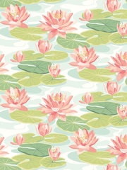 Ohpopsi Duck Egg and Coral Waterlily 10M Wallpaper - Image 2 of 2