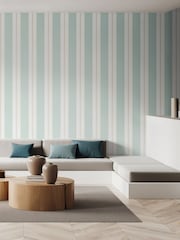 Ohpopsi Wedgewood Wide Multi Stripe 10M Wallpaper - Image 2 of 3