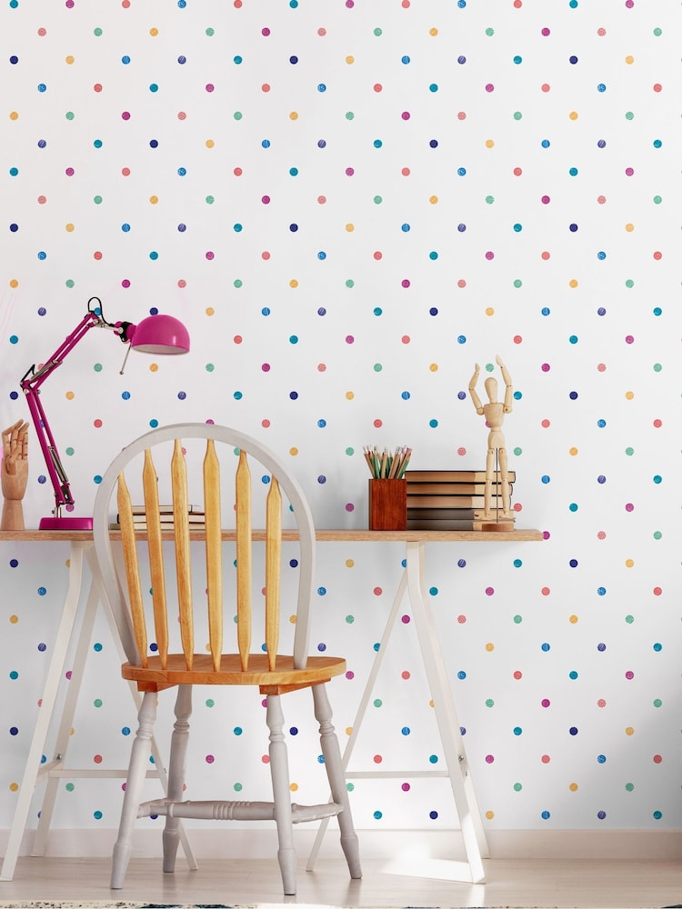 Ohpopsi Ink and Cornflower Doodle Spot 10M Wallpaper - Image 1 of 2