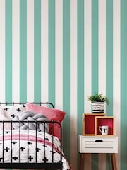 Ohpopsi Jade Bloc Stripe 10M Wallpaper - Image 1 of 3