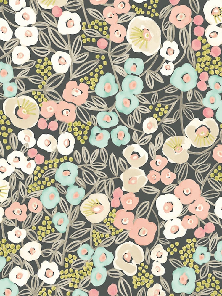Ohpopsi Midnight Blush Flora 10M Wallpaper - Image 1 of 2