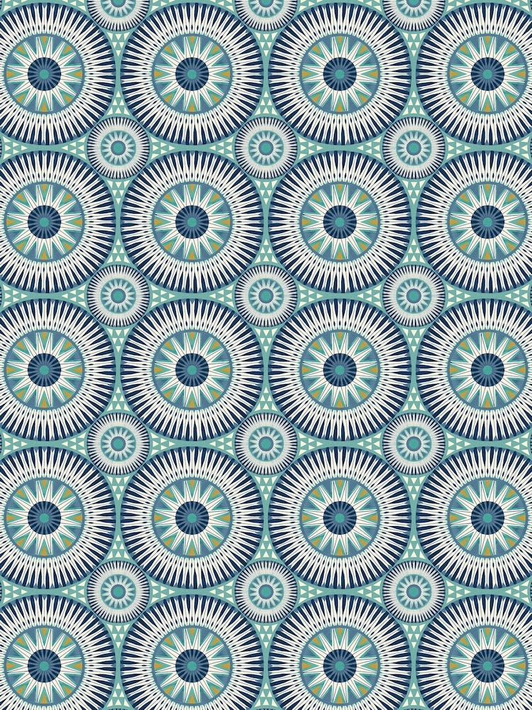 Ohpopsi Denim and Flax Large Ellipse 10M Wallpaper - Image 2 of 2