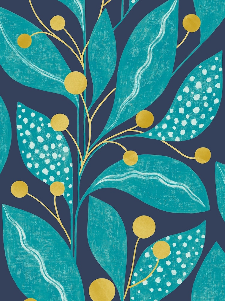 Ohpopsi Ink and Azure Berry Dot 10M Wallpaper - Image 2 of 2 Ohpopsi Ink and Azure Berry Dot 10M Wallpaper - Image 2 of 2