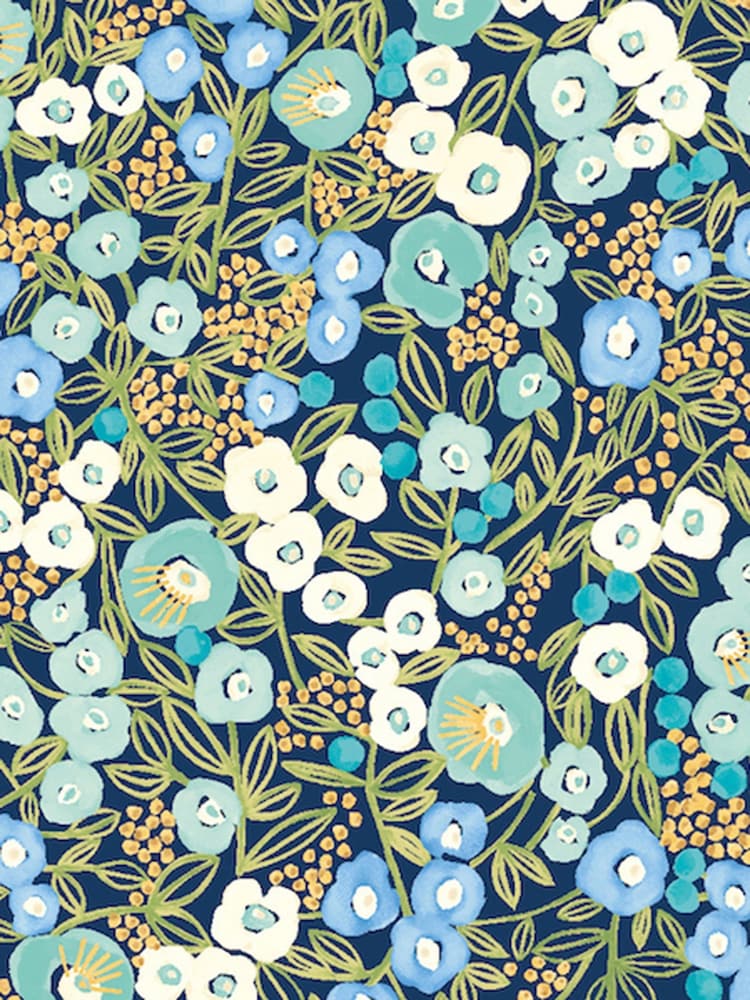 Ohpopsi Cerulean Flora Ditsy 10M Wallpaper - Image 2 of 2