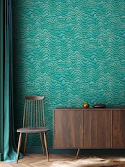 Ohpopsi Turquoise and Lemon Contour 10M Wallpaper - Image 1 of 2
