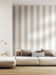Ohpopsi Stone Wide Multi Stripe 10M Wallpaper - Image 1 of 3