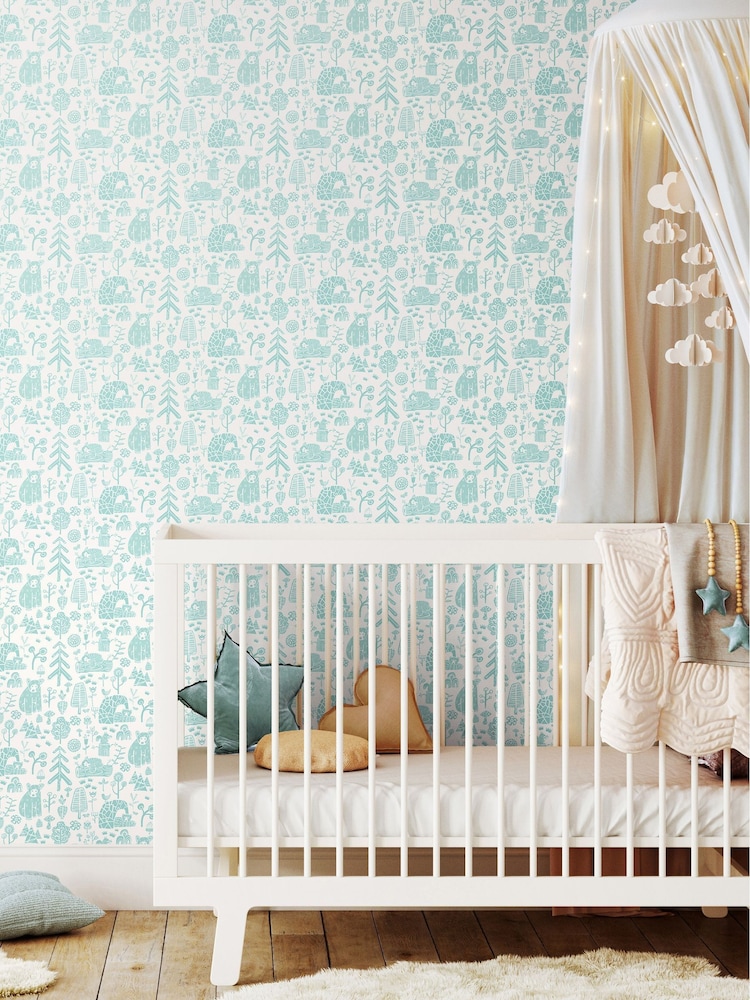 Ohpopsi Bluejay Honeywood Bears 10M Wallpaper - Image 1 of 2