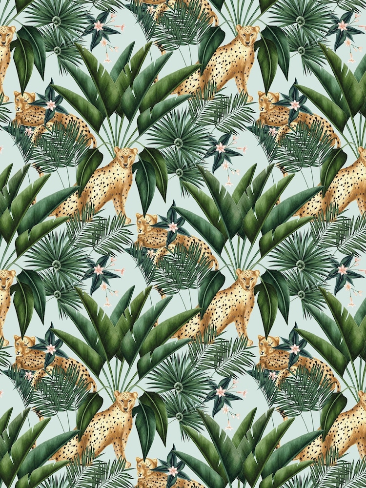 Ohpopsi Duck Egg Jungle Cheetah 10M Wallpaper - Image 3 of 3