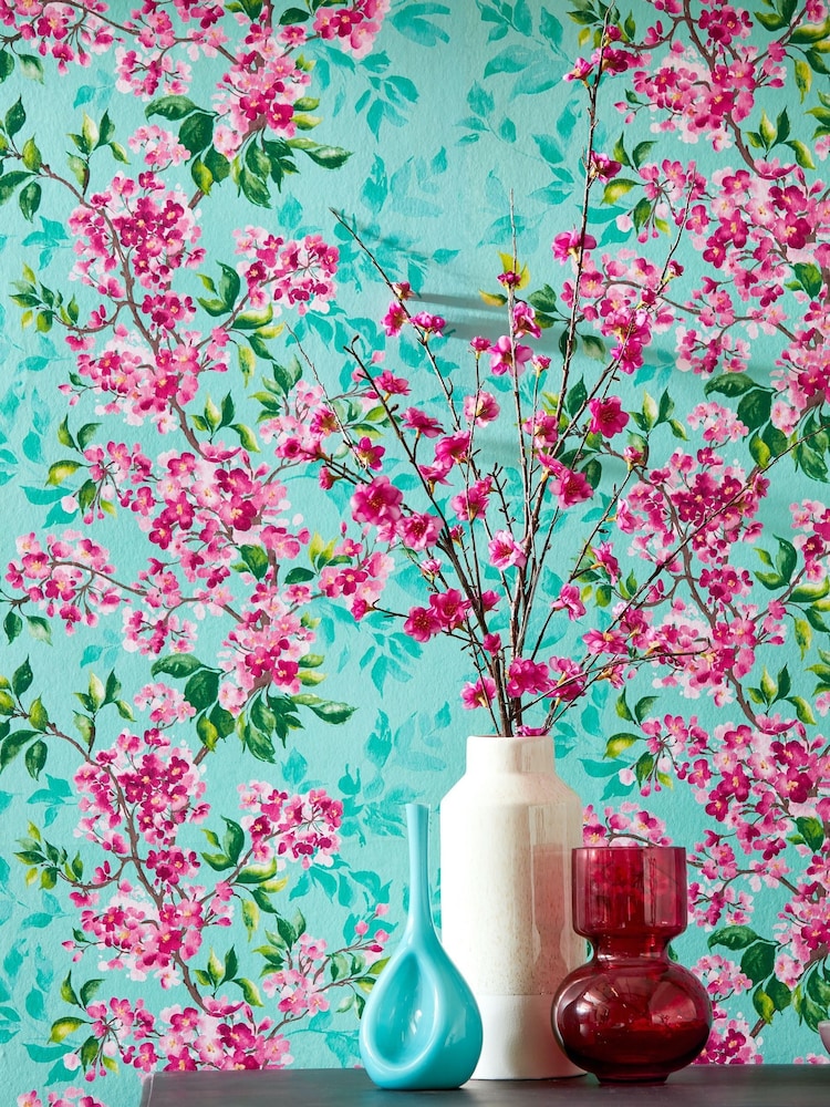 Ohpopsi Peony and Jade Sakura 10M Wallpaper - Image 2 of 4