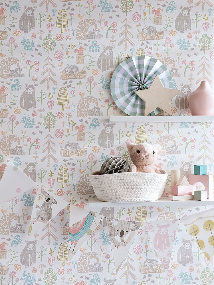 Ohpopsi Sherbet Honeywood Bears 10M Wallpaper - Image 1 of 4