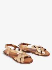 Penelope Chilvers Gold Buttercup Leather Sandals - Image 3 of 5