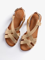 Penelope Chilvers Gold Buttercup Leather Sandals - Image 4 of 5