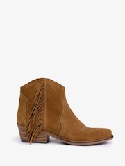 Penelope Chilvers Natural Betty Suede Fringe Boots - Image 3 of 5