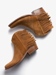 Penelope Chilvers Natural Betty Suede Fringe Boots - Image 5 of 5