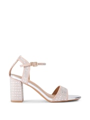 KG Kurt Geiger Gold Fleur Bling Sandals - Image 1 of 5