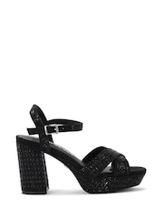 KG Kurt Geiger Fleur Platform Black Sandals - Image 2 of 5