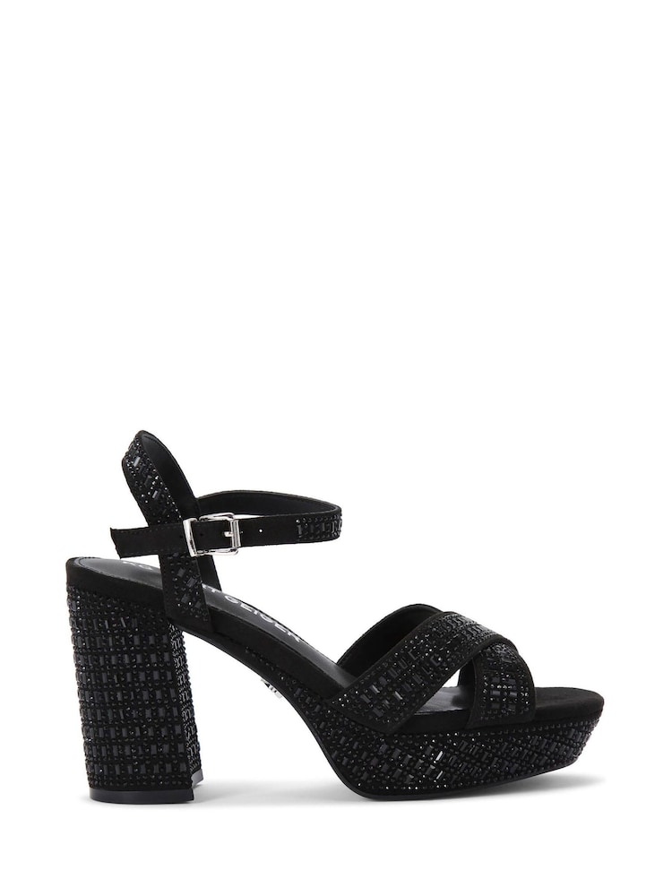 KG Kurt Geiger Fleur Platform Black Sandals - Image 2 of 5
