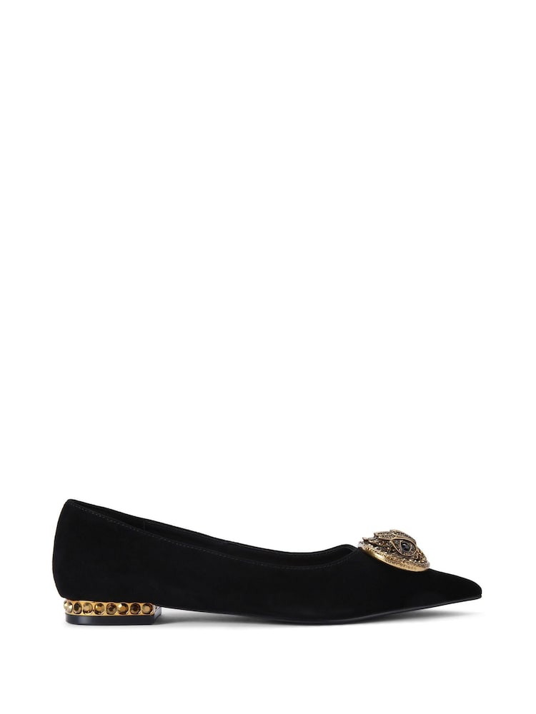 Kurt Geiger London Chelsea Point Flat Black Shoes - Image 1 of 5