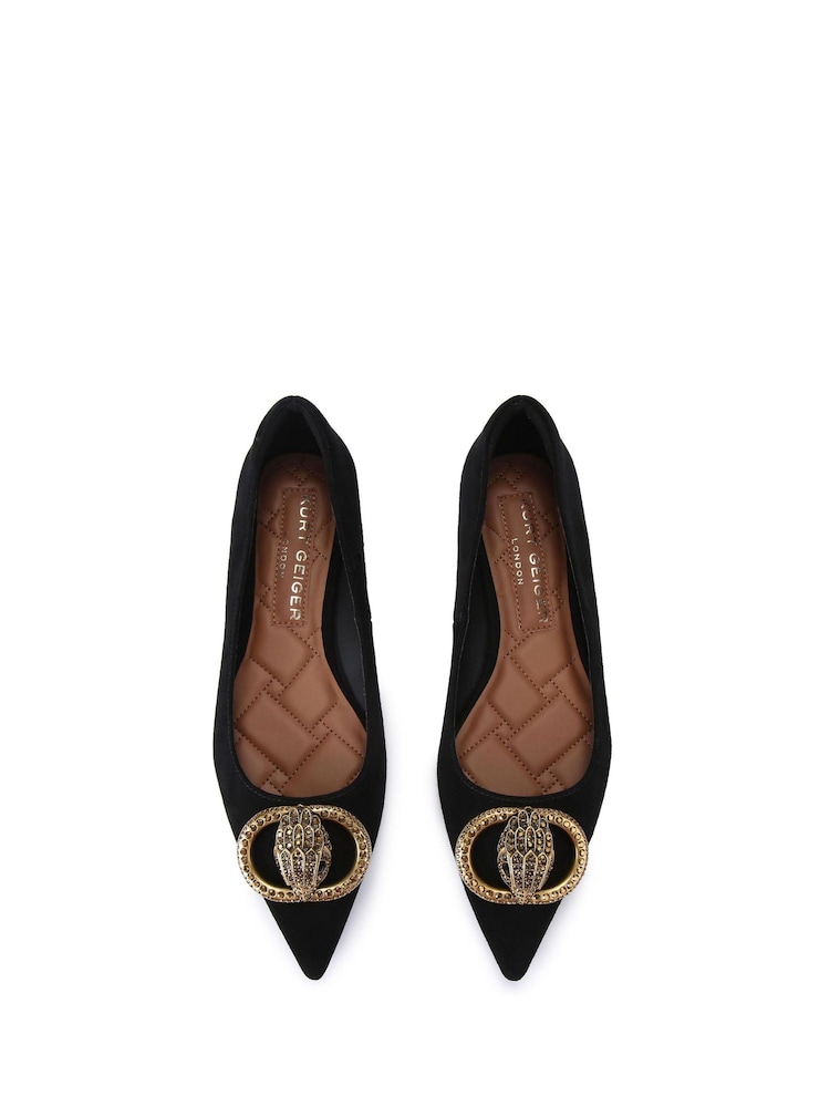Kurt Geiger London Chelsea Point Flat Black Shoes - Image 2 of 5