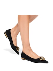 Kurt Geiger London Chelsea Point Flat Black Shoes - Image 5 of 5