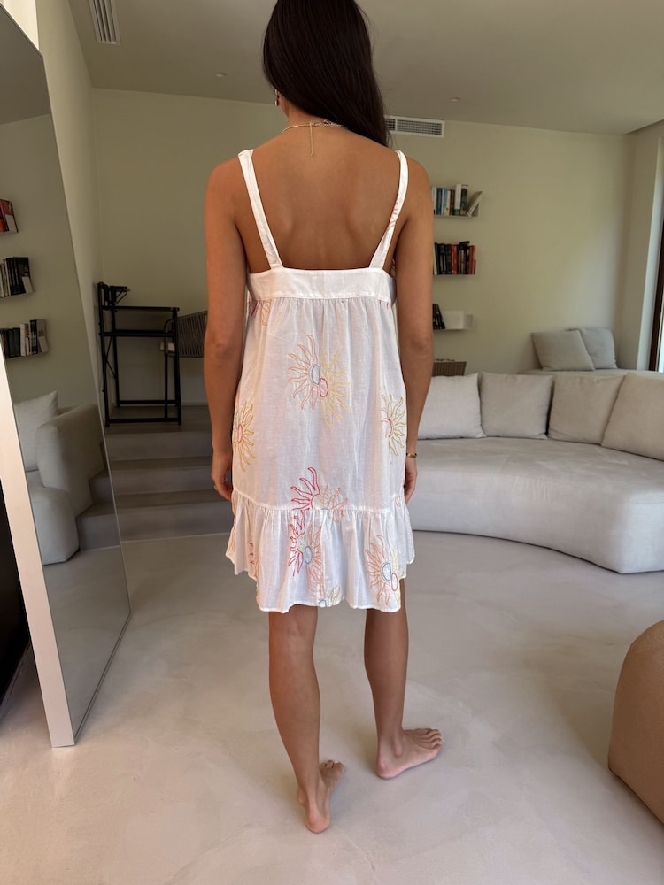 Never Fully Dressed Ecru Sun Embroidery 100% Cotton Slip - Image 2 of 4