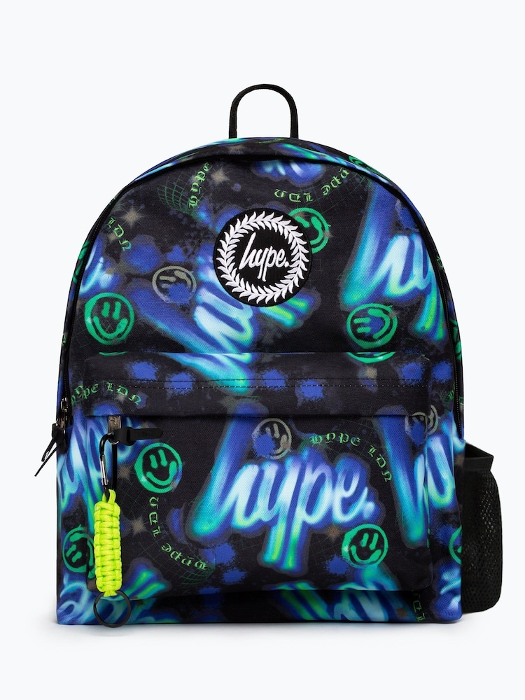 Hype. Boys Blue Electric Smile Iconic Backpack - Image 1 of 8 Hype. Boys Blue Electric Smile Iconic Backpack - Image 1 of 8