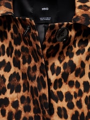 Mango Brown Leopard Straight Coat - Image 7 of 7