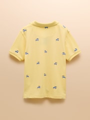 Joules Woody Yellow Polo Shirt and Shorts Set - Image 4 of 7