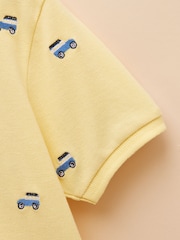 Joules Woody Yellow Polo Shirt and Shorts Set - Image 6 of 7