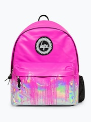 Hype. Girls Iconic Silver Holo Drips Pink Backpack - Image 1 of 1