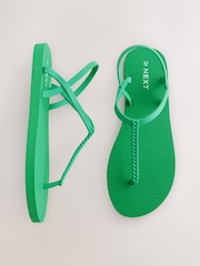 Green Beach Plaited Toe Thong Sandals - Image 1 of 7