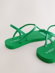Green Beach Plaited Toe Thong Sandals - Image 6 of 7