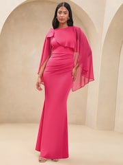 платье макси Lipsy Бант На плечах Лонгслив - Image 1 of 5