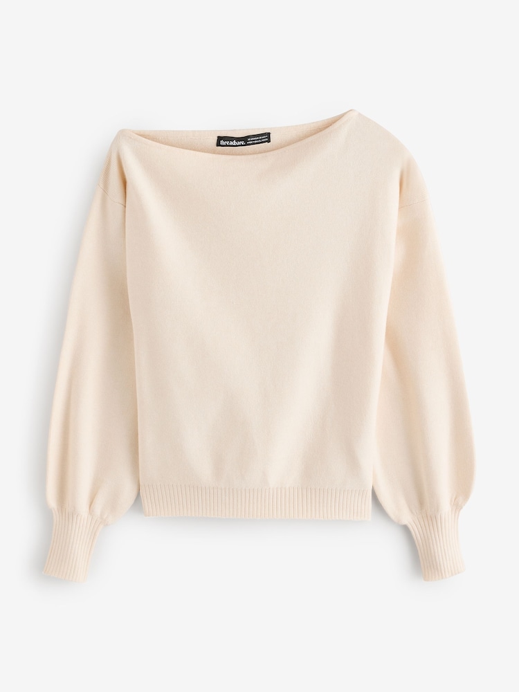 Zwart - Threadbare Slash Neck Knitted Jumper 2 Pack - Image 3 of 4