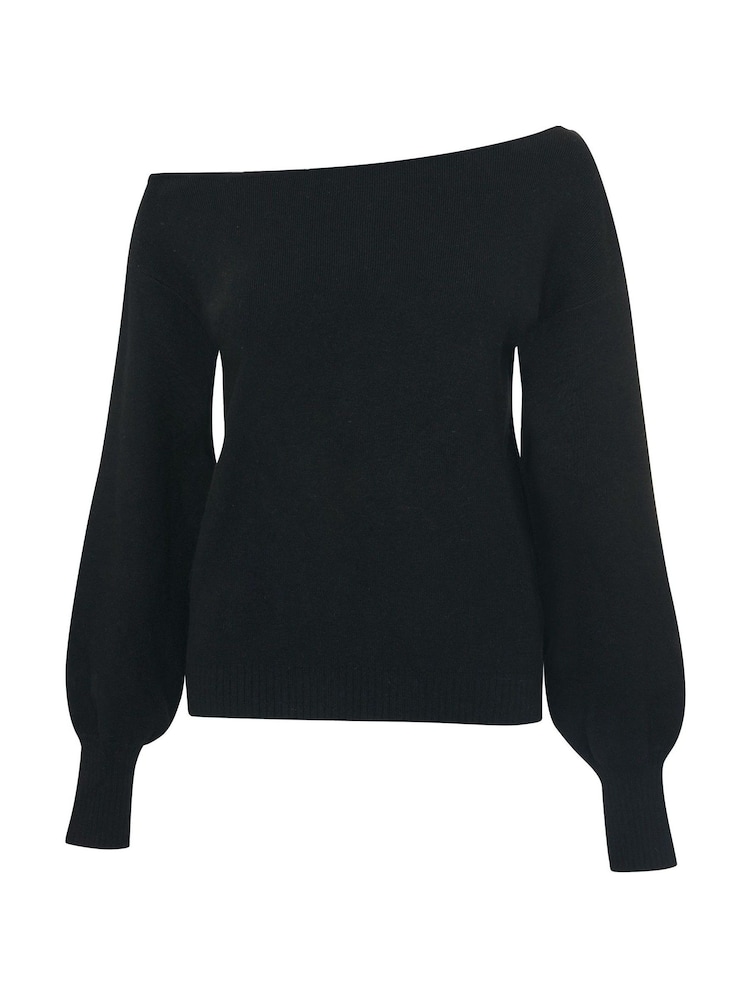 Threadbare Black Slash Neck Knitted Jumper 2 Pack - Image 4 of 4