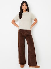 Threadbare Natural Short Sleeve Knitted T-Shirt - Image 2 of 5