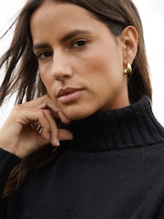 Threadbare Black Oversized Roll Neck Knitted Jumper - Image 6 of 6