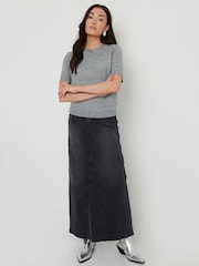 Threadbare Grey Short Sleeve Knitted T-Shirt - Image 3 of 3