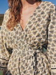 Cream/Black 100% Cotton Playsuit - Image 4 of 7